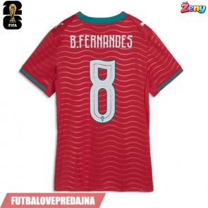 Lacne Ženy Futbalové dres Portugalsko Bruno Fernandes #8 MS 2026 Krátky Rukáv - Domáci